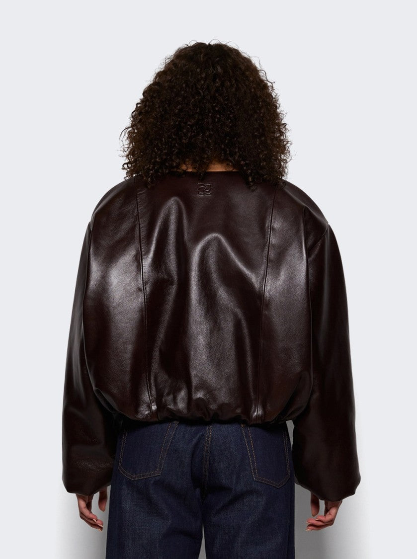 Magda Butrym Collarless Jacket Burgundy