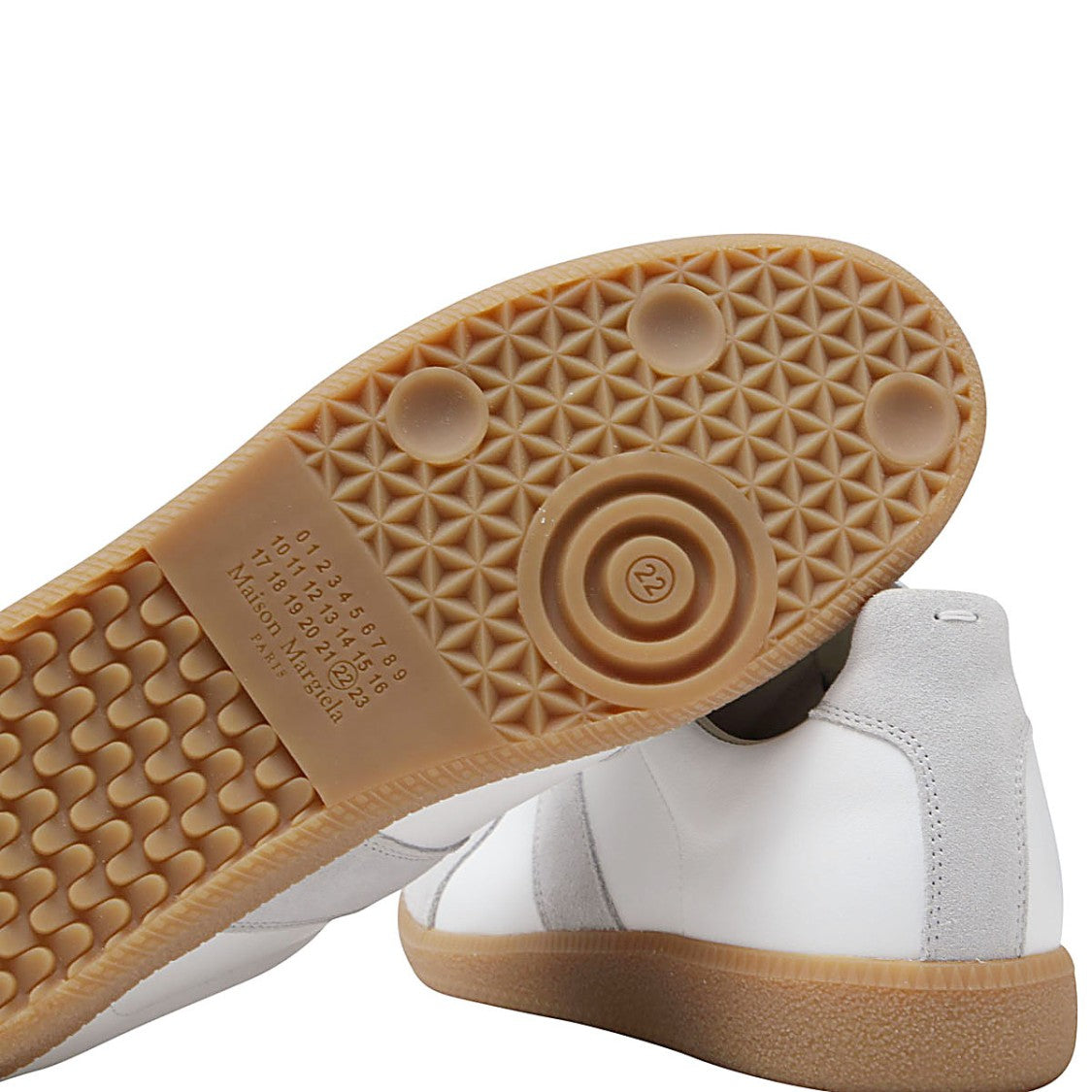 Maison Margiela White And Grey Leather Replica Sneakers