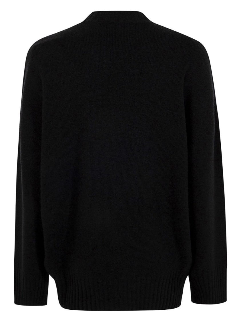 The Attico Asymmetric Hem Black Sweater