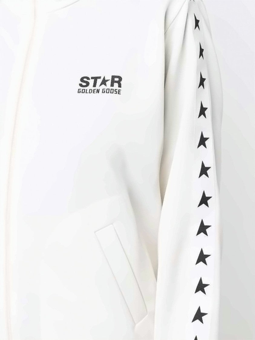 Golden Goose Track Jacket With Stand Collar And Star Motifs