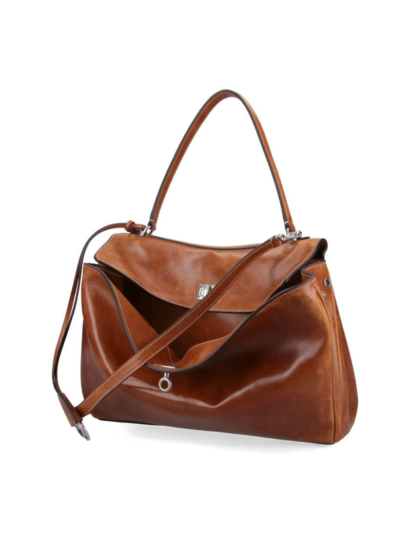 Balenciaga Brown Rodeo Medium Top Handle Bag