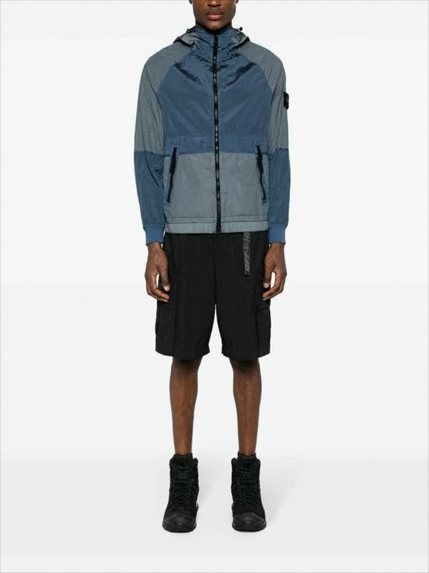 Stone Island Color-Block Casual Jacket With Adjustable Hood