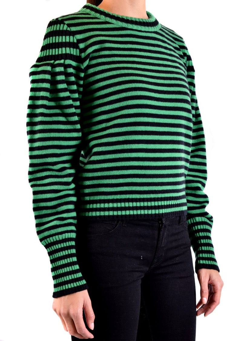 Philosophy Di Lorenzo Serafini Multicolor Striped Sweater With Puffed Sleeves