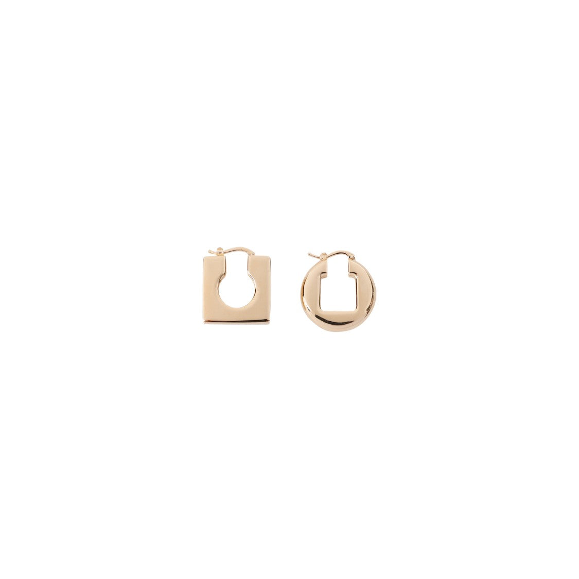 Jacquemus Asymmetric Gold-Plated Brass Earrings