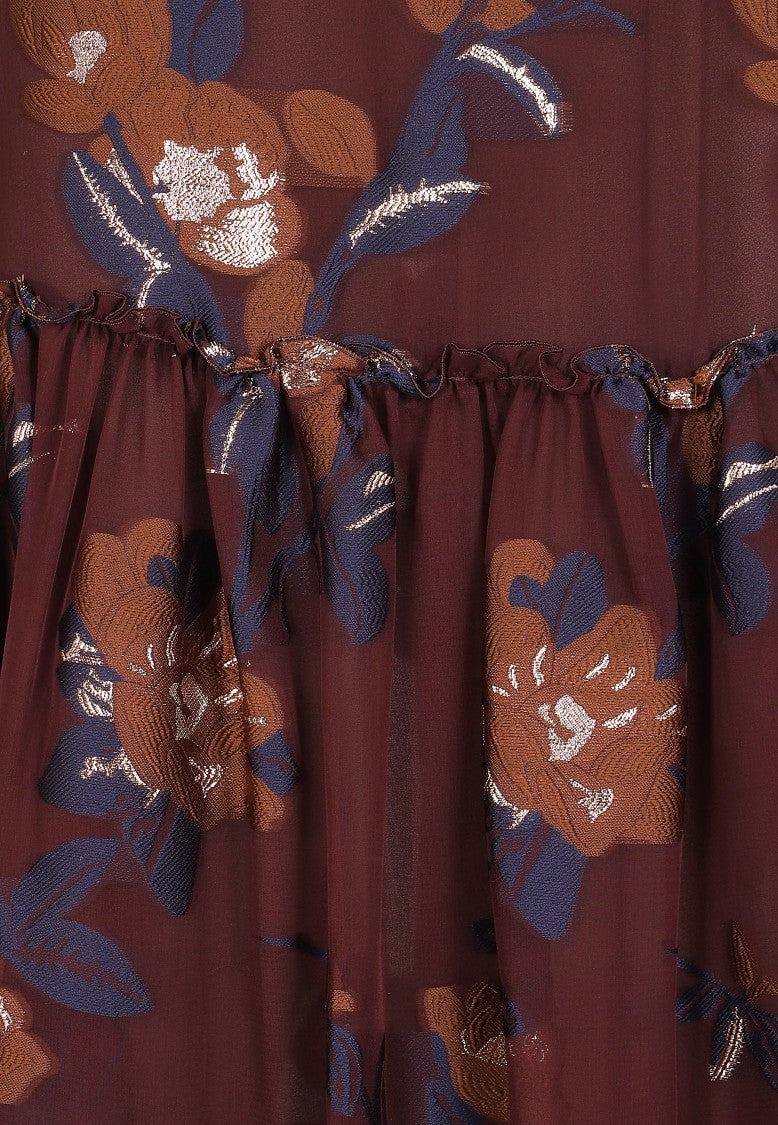 Etro Tiered Floral Maxi Skirt In Lightweight Silk Blend