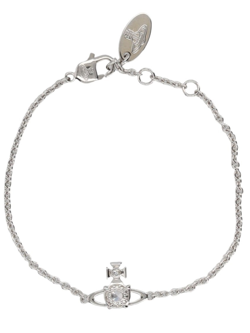 Vivienne Westwood Reina Small Orb Charm Brass Bracelet