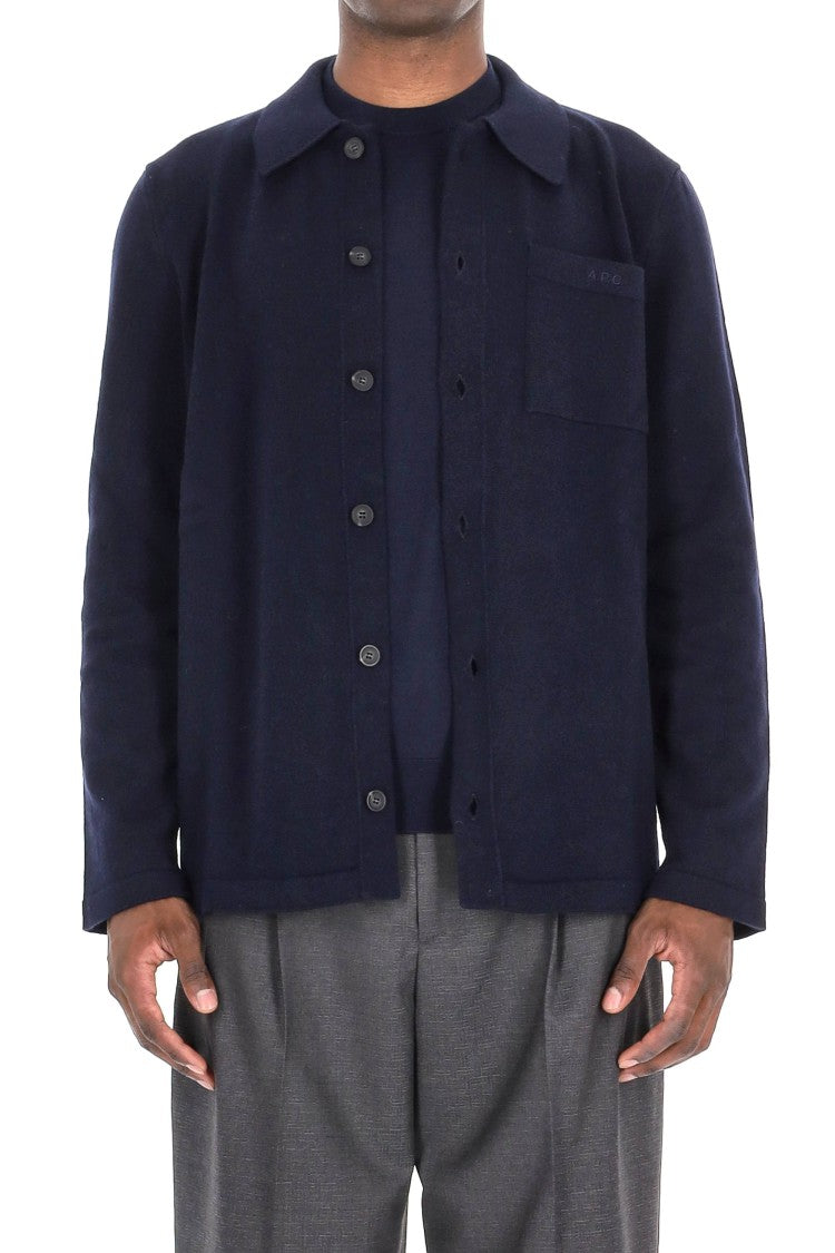 A.P.C. Wool Cardigan With Pocket
