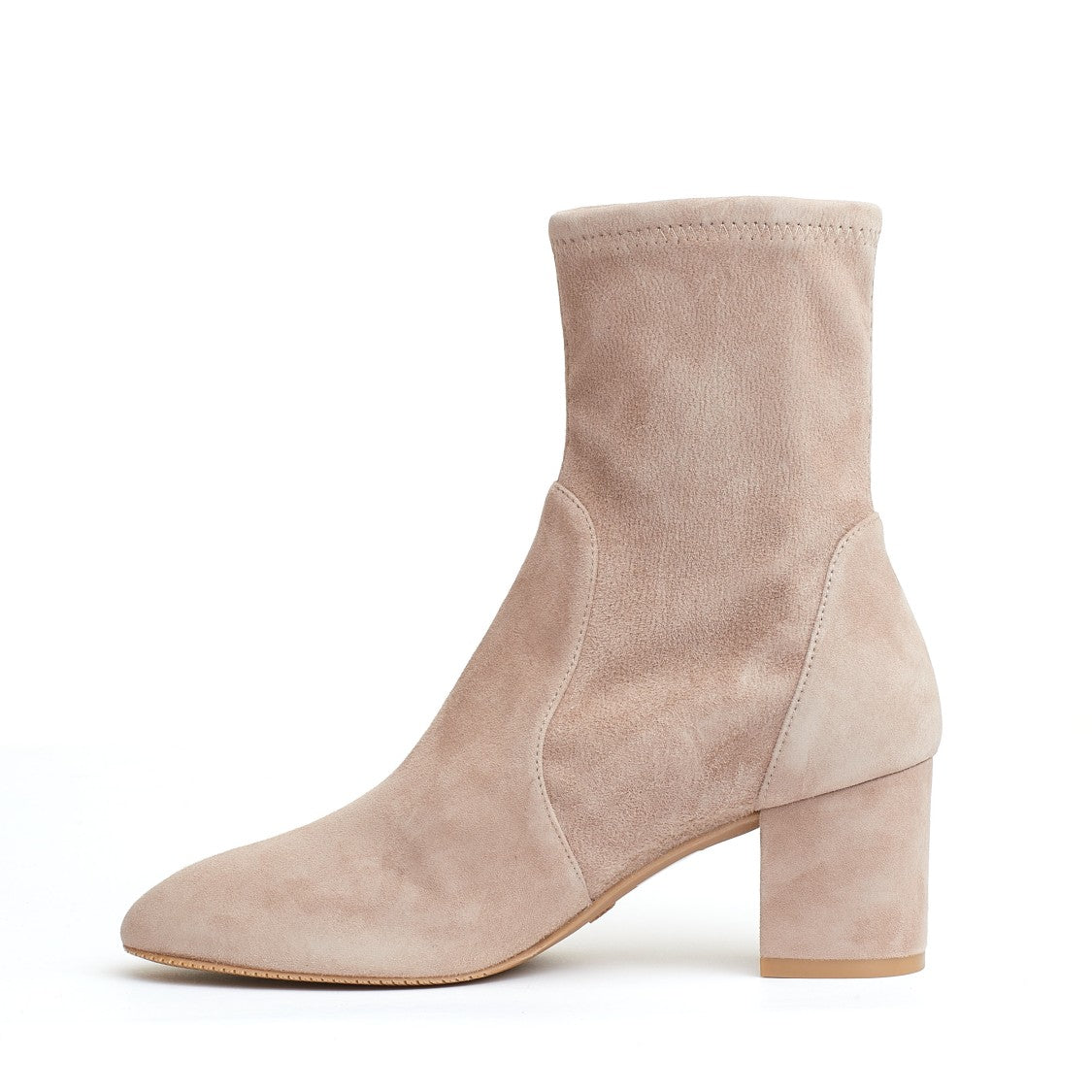 Stuart Weitzman Beige Suede Ankle Boot 70Mm