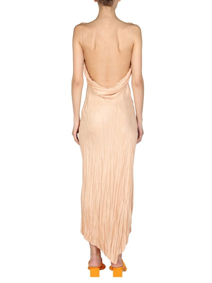 Philosophy Di Lorenzo Serafini Asymmetrical Hem Dress With Round Neckline