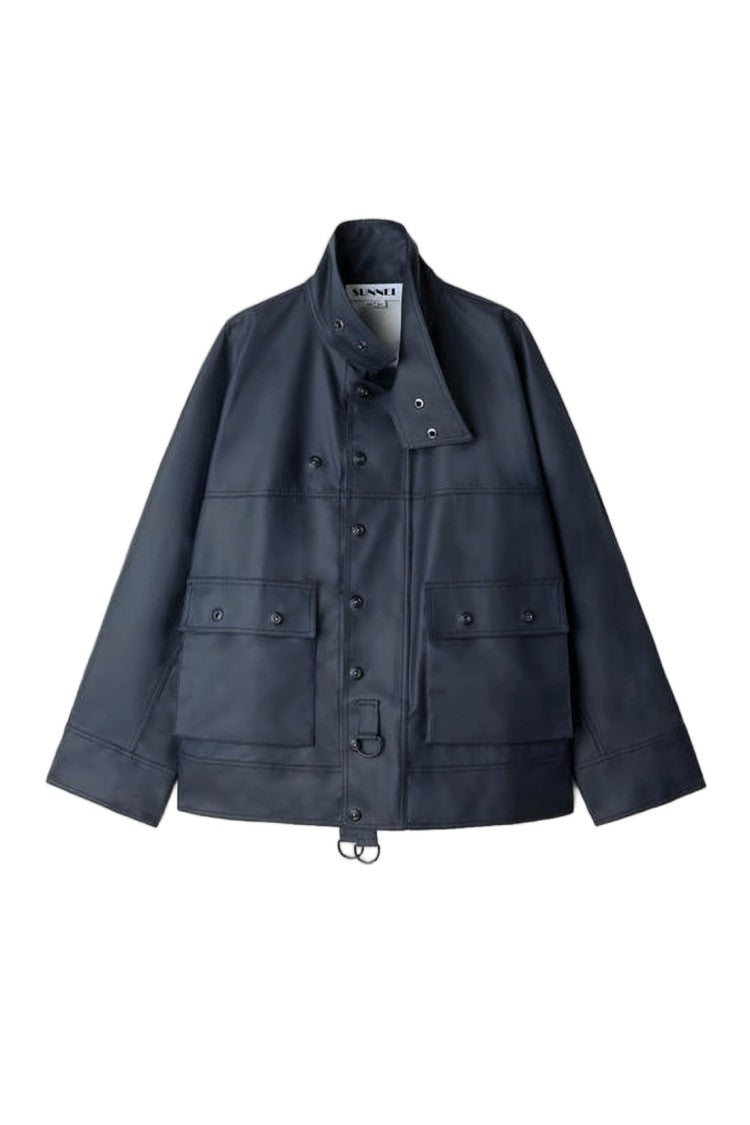 Sunnei Structured High-Collar Jacket With Flap Pockets