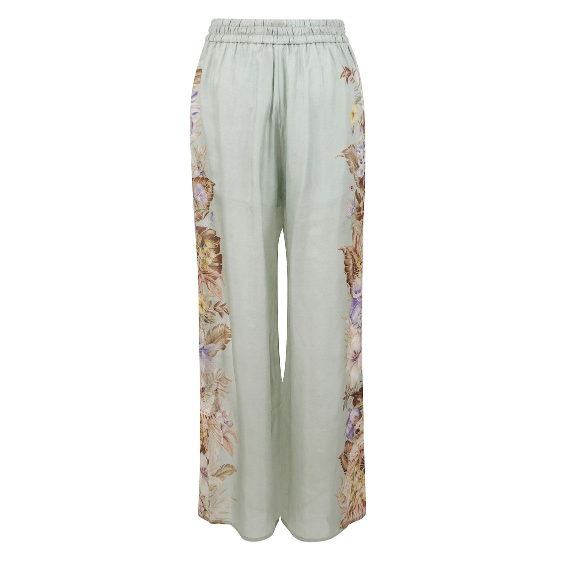 Zimmermann Wide Straight Leg Pants With Drawstring Waist