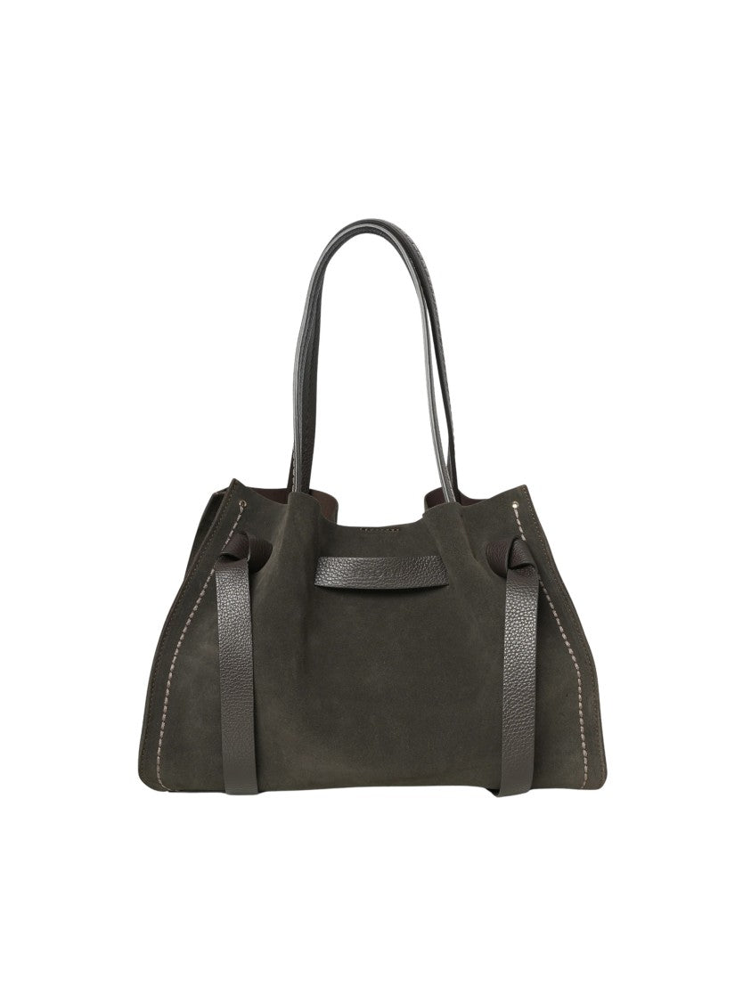 Visona` Camoscio Suede Handbag