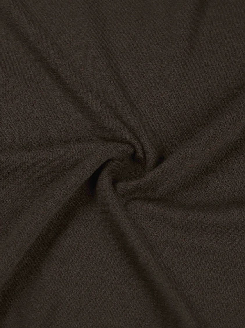 Zanone Brown Fine-Knit Crew Neck Wool Pullover