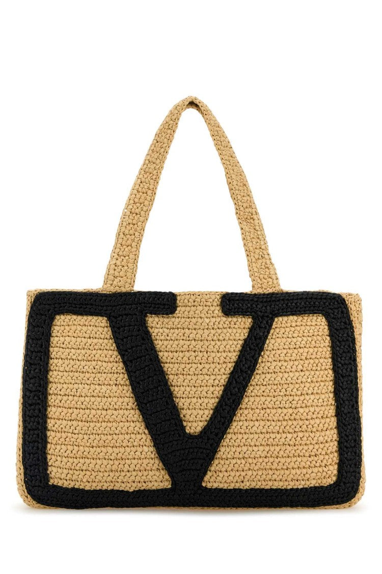 Valentino Garavani Raffia Large Viva Superstar Shopping Bag