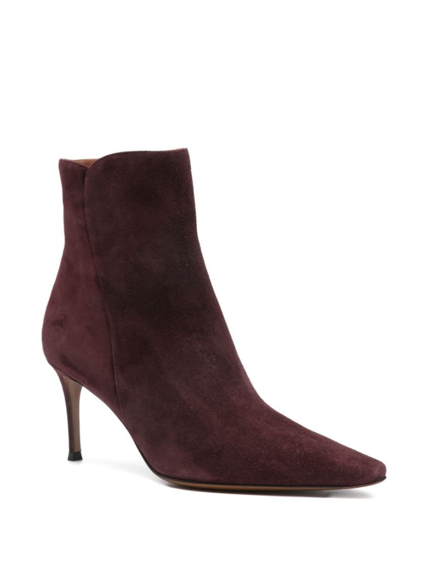 Roberto Festa Prune Silk And Nylon Ankle Boots