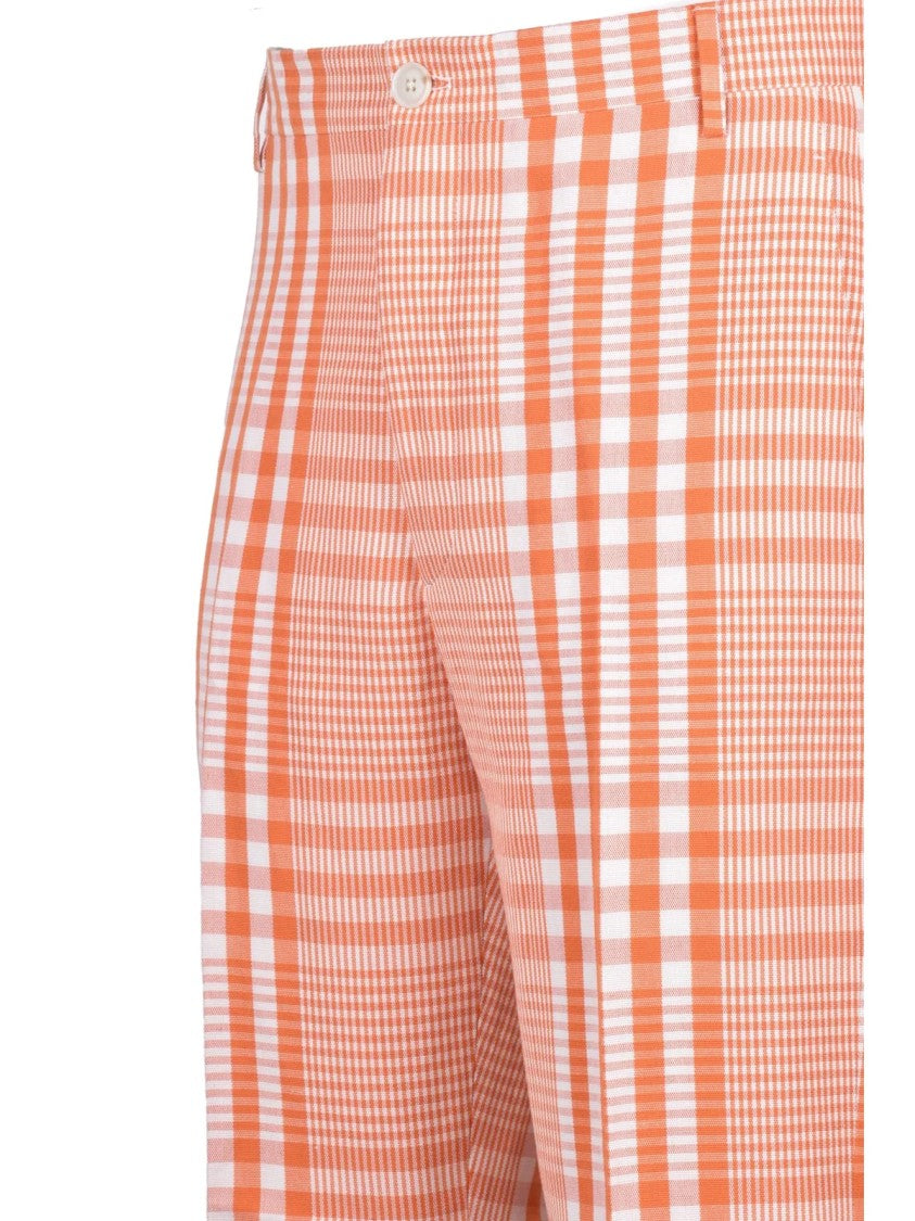 Vivienne Westwood Cropped George Trousers With Maxi Cuff Hem And Bold Checkered Pattern