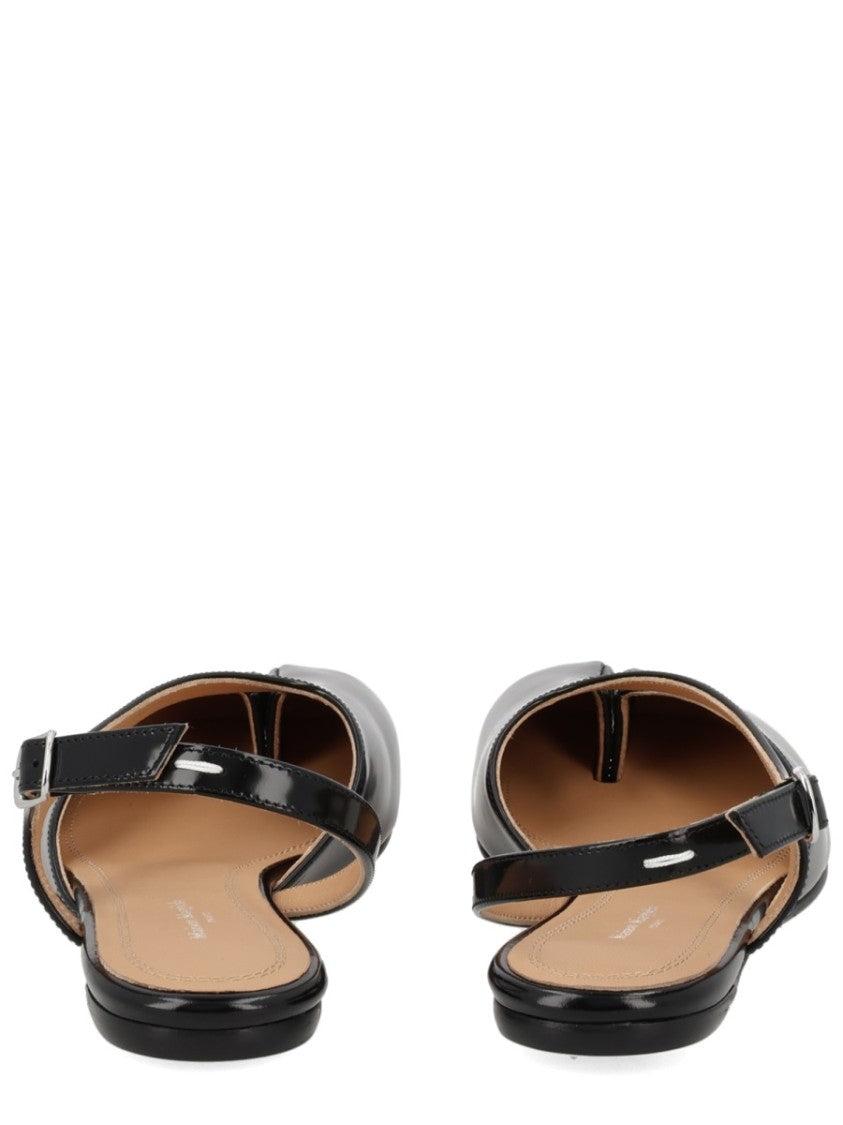 Maison Margiela Tabi Slingback Split-Toe Leather Flats