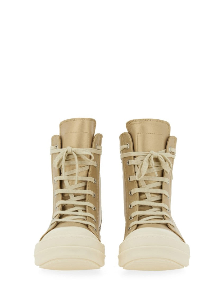 Rick Owens High-Top Sneakers With Smooth Leather Upper And Chunky Sole