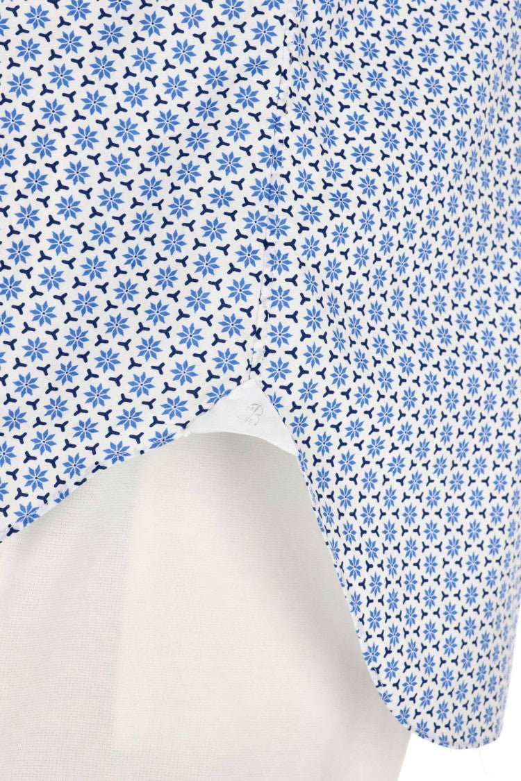 Barba Micro Pattern Cotton Shirt Line Dandylife