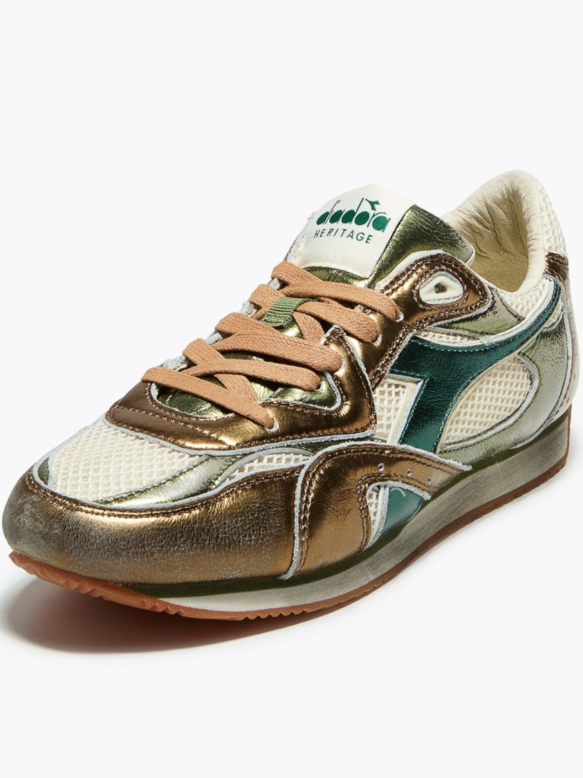 Diadora Retrospective Metallic Overlay Low-Profile Sneakers