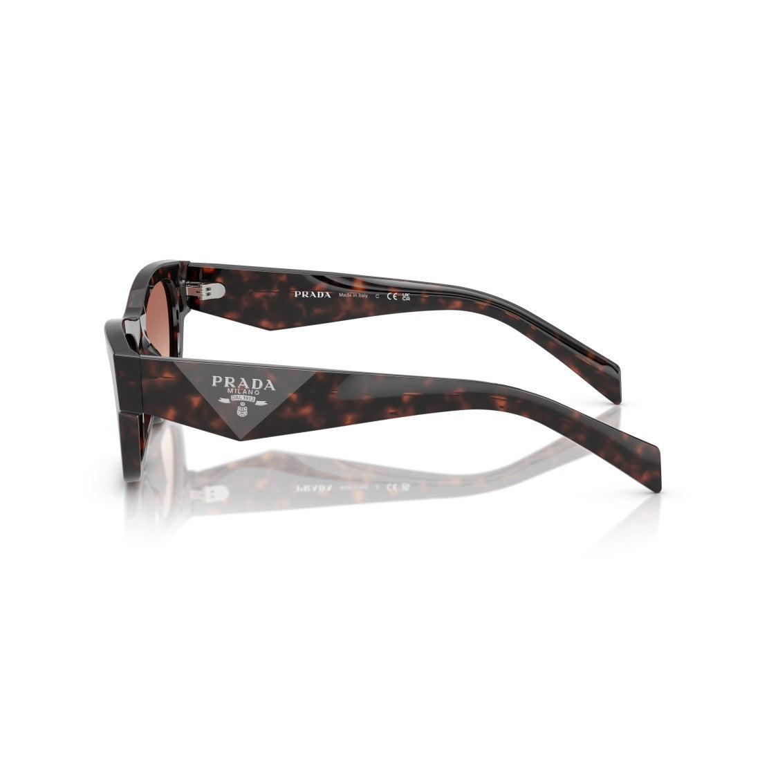Prada 0Pr B09s Rectangular Frame Tortoiseshell Acetate Sunglasses