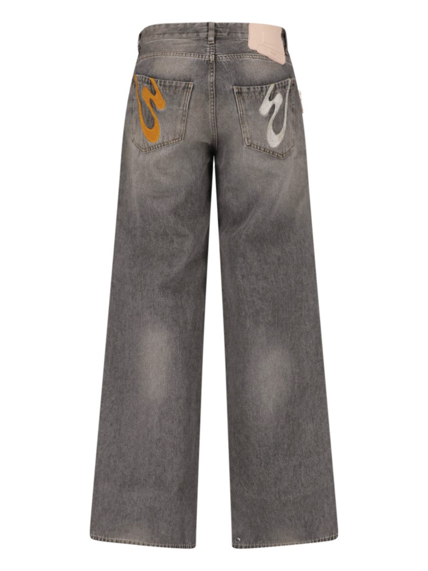 Pdf Gray Rich Kid Wide-Leg Jeans