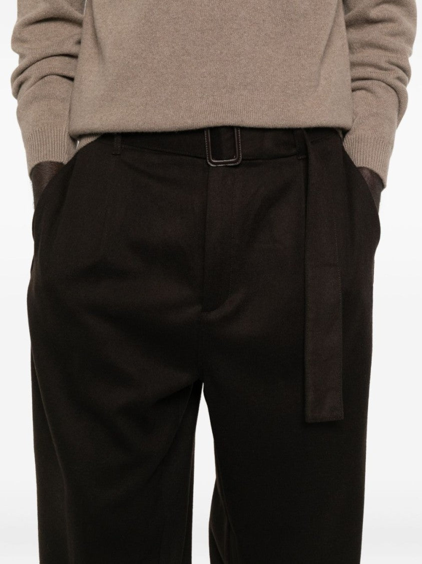 Emporio Armani Straight-Leg Trousers With Waist Belt