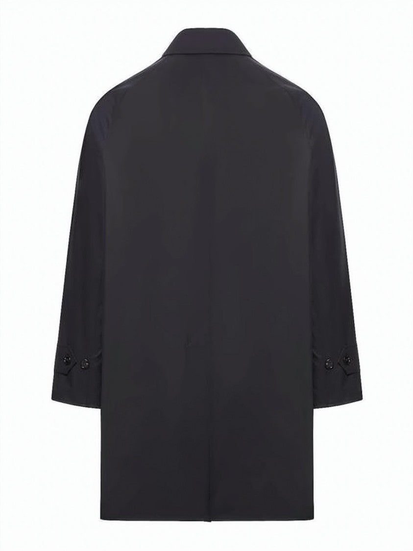 Burberry Minimalist Straight Cut Casual Coat With Classic Collar