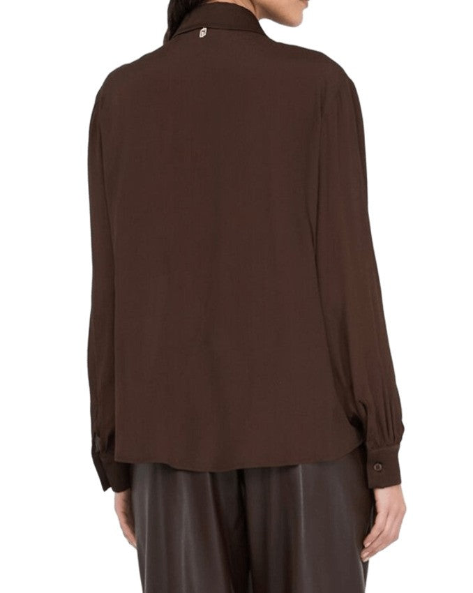 Liu Jo Chocolate Crêpe De Chine Blouse
