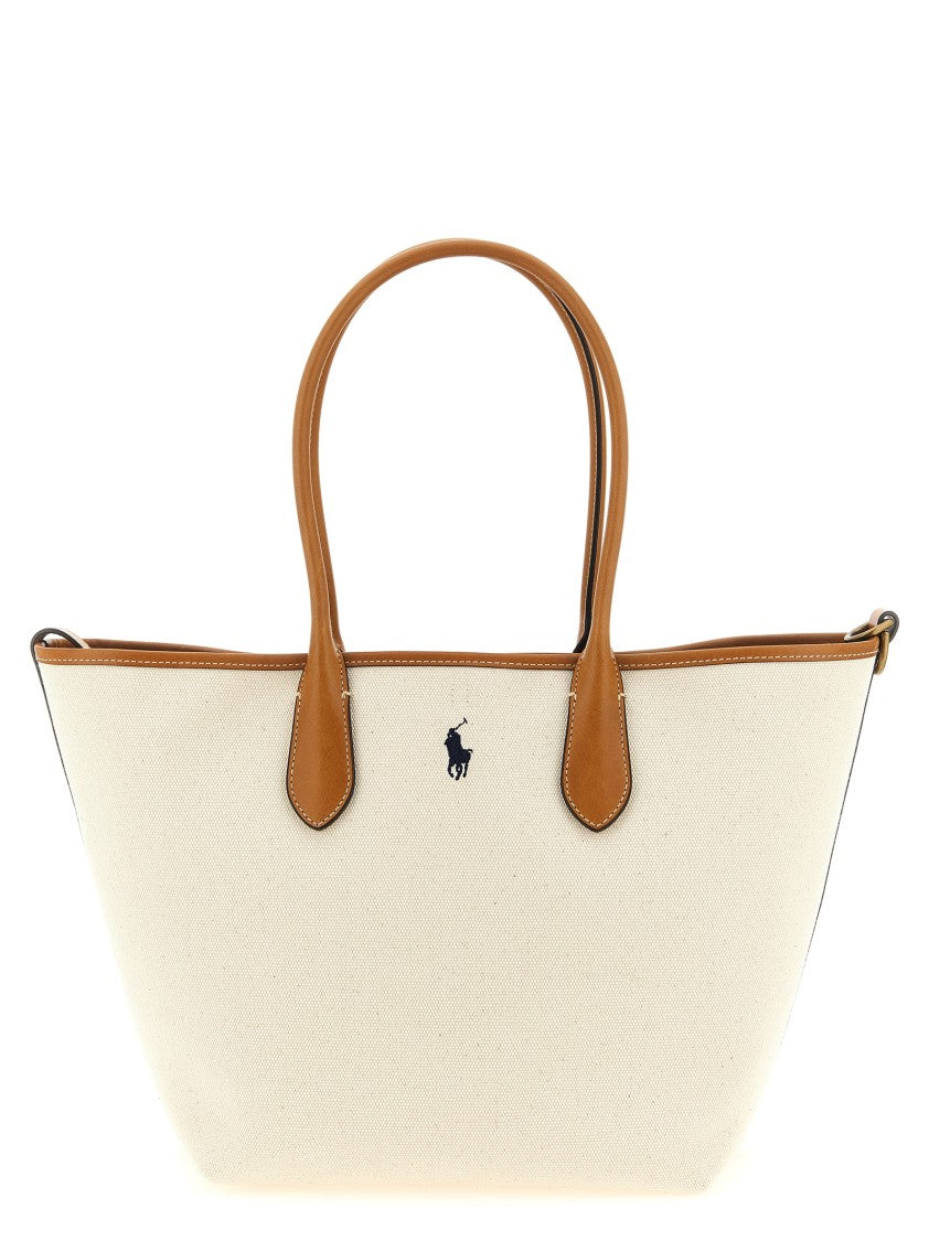 Polo Ralph Lauren Medium Canvas And Leather Shopping Bag