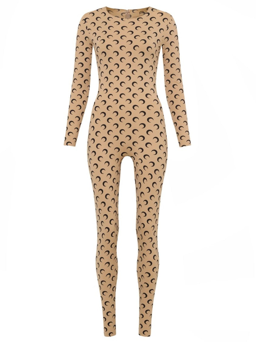 Marine Serre Neutrals Moon Repeating Crescent Bodysuit