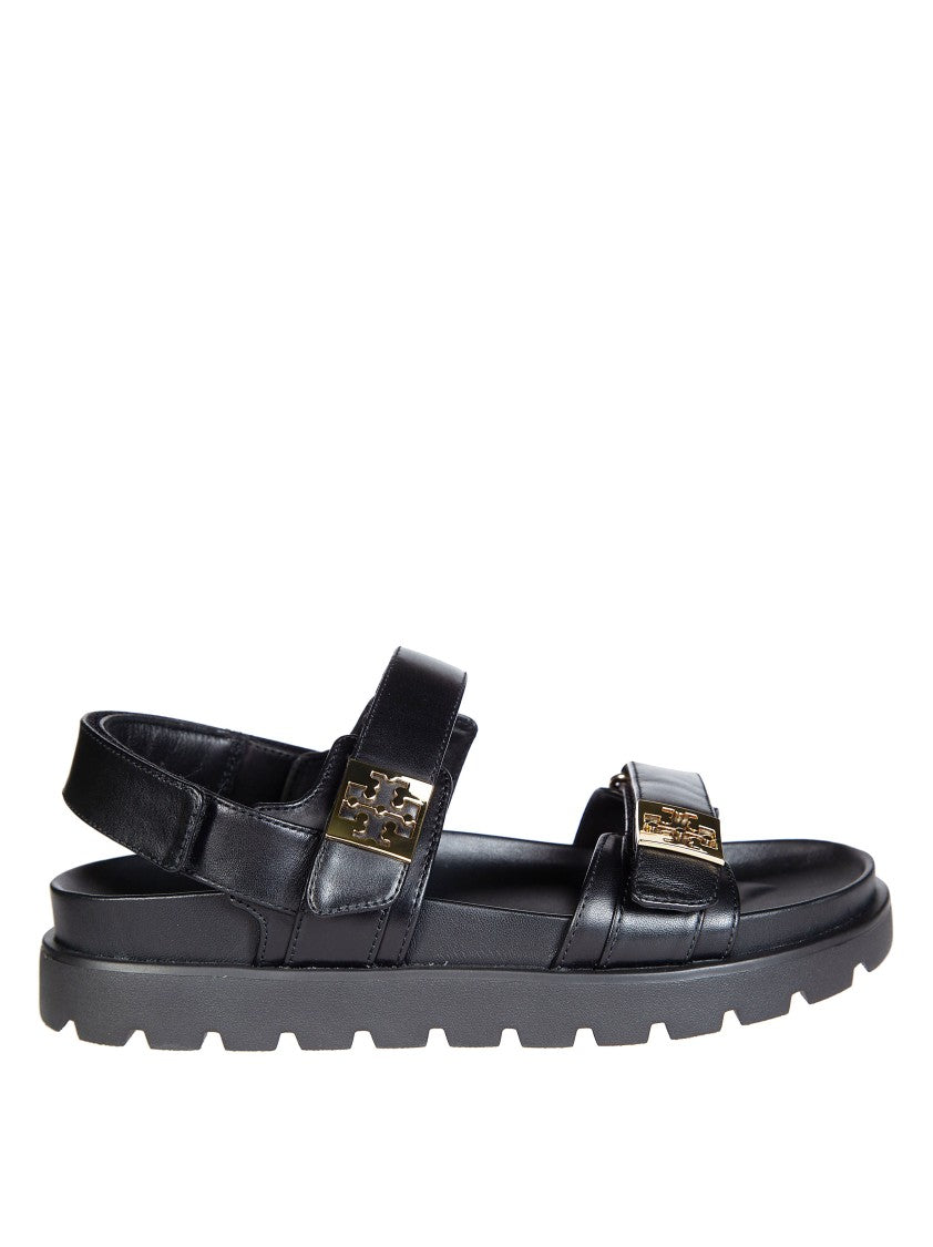 Tory Burch Black Mellow Sport Leather Sandals