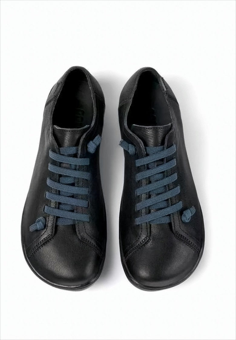 Camper Minimalist Black Leather Sneakers