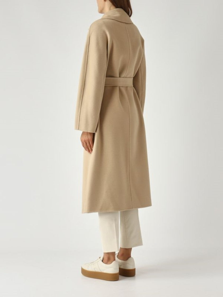 Max Mara Sophisticated Wrap Coat With Self-Tie Belt