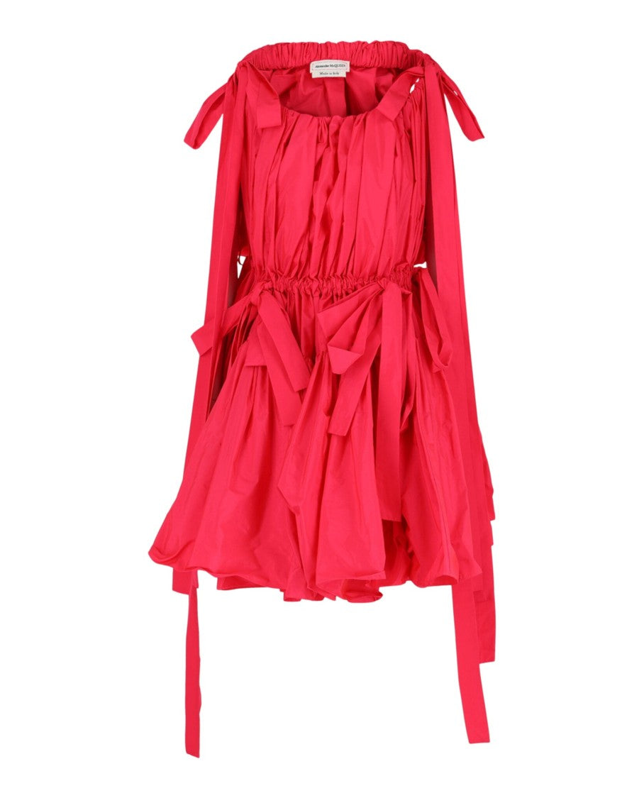 Alexander Mcqueen Bow Mini Dress