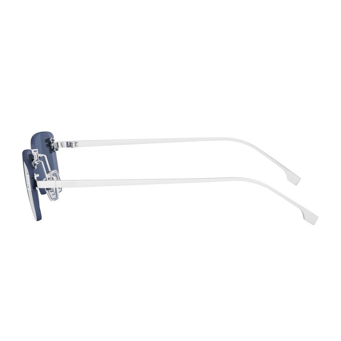 Fendi Silver Fendi First Crystal Rimless Sunglasses