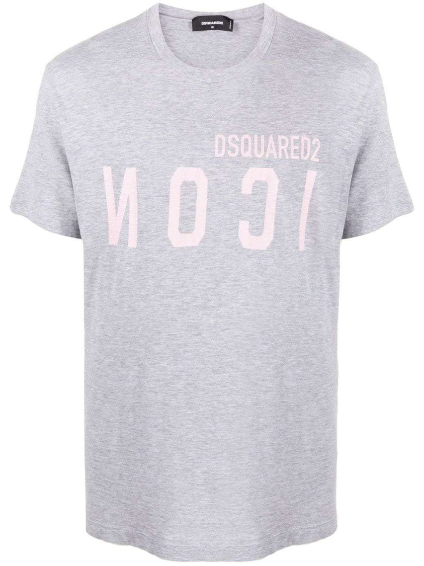 Dsquared2 Reverse Logo-Print Grey T-Shirt