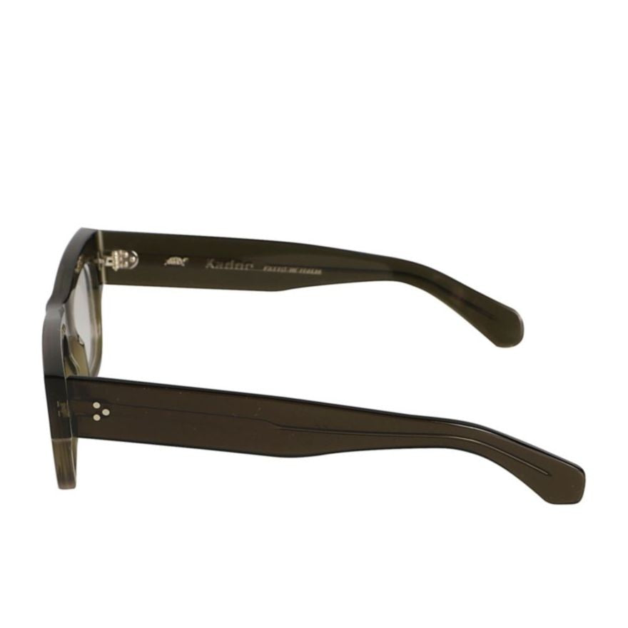 Kador Timeless Rectangular Frame Sunglasses With Dark Olive Transparency