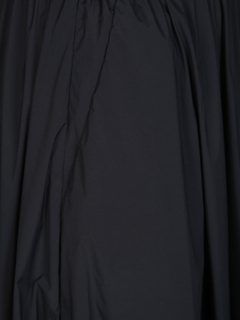 Herno Flowing Black Maxi Skirt With Elastic Waistband