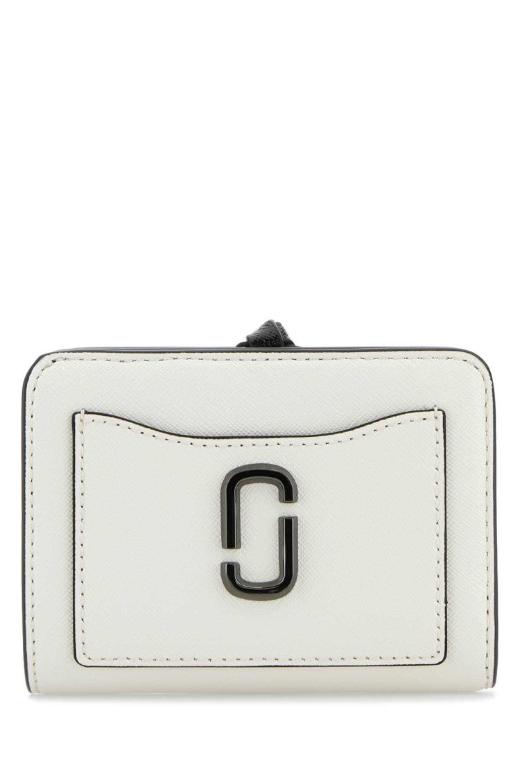 Marc Jacobs White Leather Mini Utility Snapshot Wallet