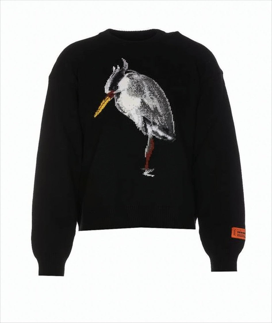 Heron Preston Heron Bird Graphic Sweater With Classic Crew Neckline