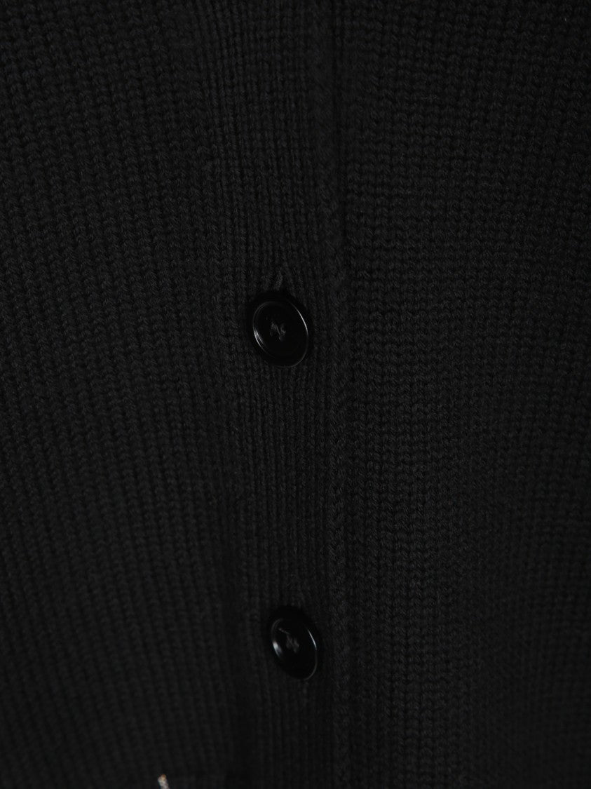 Fabiana Filippi V-Neck Cardigan With Ribbed Knit