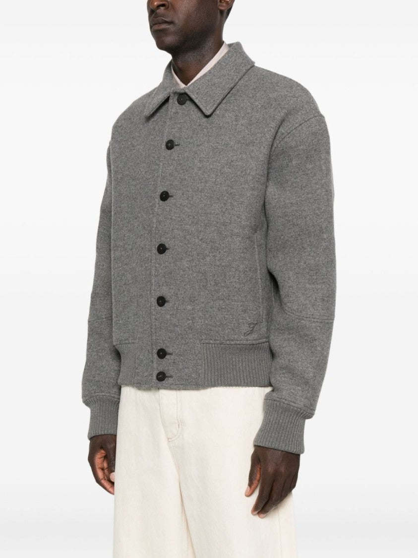 Jacquemus Boxy Cropped Jacket With Classic Collar