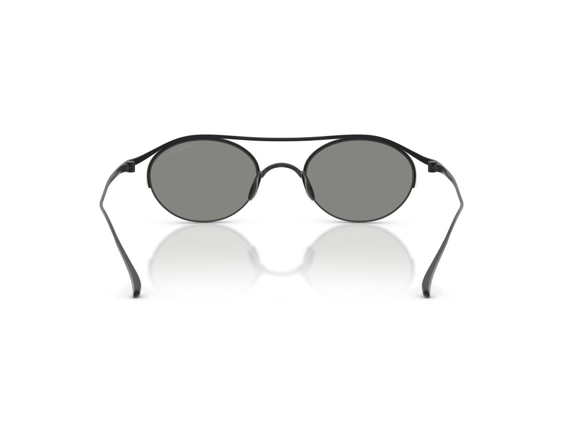 Giorgio Armani Black 0Ar6172t Titanium Double Bridge Round Sunglasses
