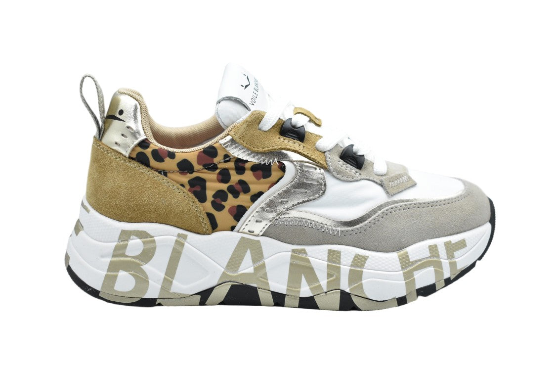 Voile Blanche Multicolour Leo-Print Laced Chic Shoes