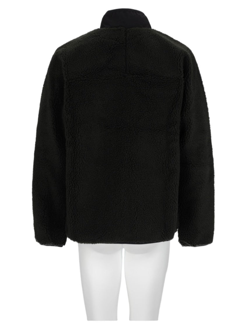Patagonia Black Plush Fleece Zippered Down Jacket
