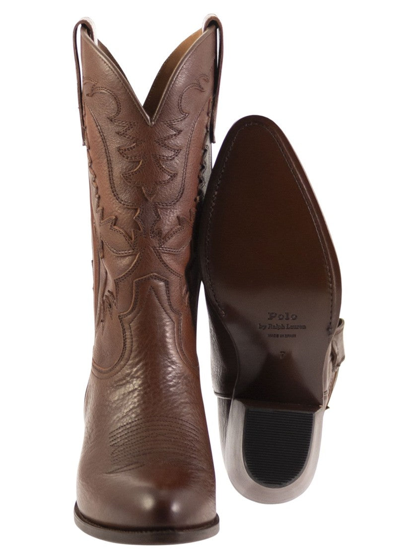 Polo Ralph Lauren Leather Cowboy Boots