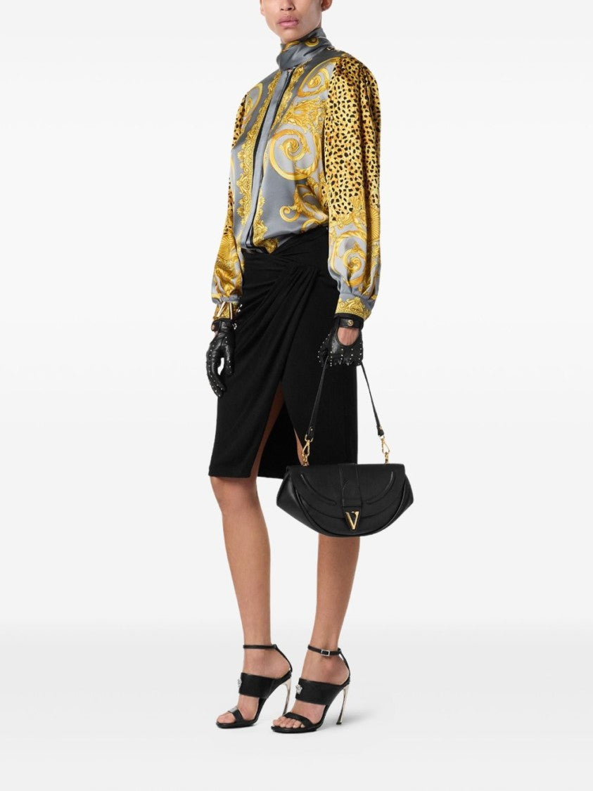 Versace Medium Calf Leather Shoulder Bag