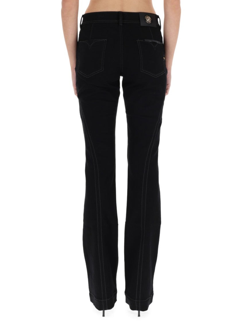 Versace Jeans Couture Slim-Fit Zipper Detail Pants