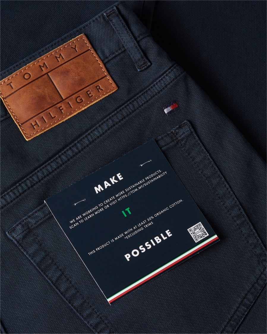 Tommy Hilfiger Tailored Fit Trousers With Branded Leather Patch